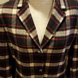 plaid wool coat